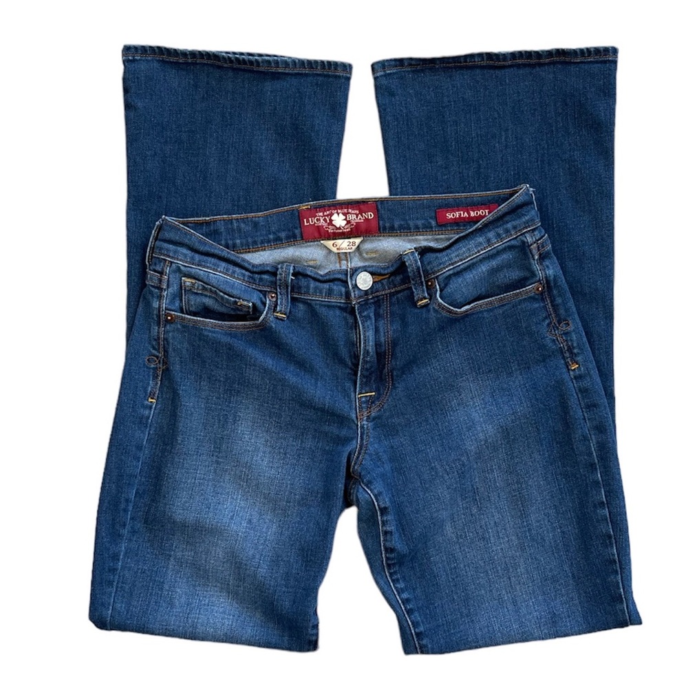 LUCKY BRAND Sofia Boot Woman’s Mid Rise Denim Jeans Size 6/28 Reg - Picture 3 of 10